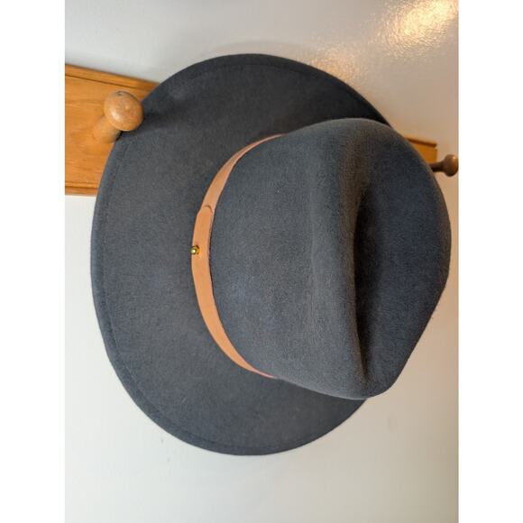 Lack of Color Gray Wool Fedora Hat Leather Band 100% Wool Western S/M main image 4